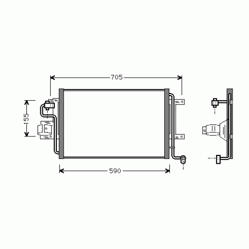 Ψυγείο A/C (Εξωτερικό) SKODA FELICIA 1998 - 2001 ( 6U1/5 ) 012306400