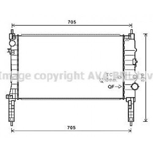 Ψυγείο Νερού CHEVROLET-DAEWOO TRAX 2013 - 2017 240006300 Ψυγείο Νερού CHEVROLET-DAEWOO TRAX 2013 - 2017 240006300