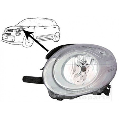 Φανάρι Εμπρός Ηλεκτρικό FIAT 500 2012 - 2017 ( L ) Αριστερά 297005132 Φανάρι Εμπρός Ηλεκτρικό FIAT 500 2012 - 2017 ( L ) Αριστερά 297005132