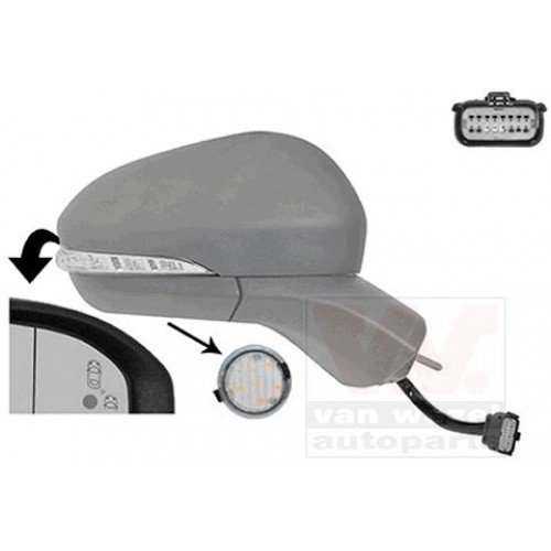 Καθρέπτης Ηλεκτρικός Θερμαινόμενος Ηλεκτρικά Ανακλινόμενος Βαφόμενος Με Φλας FORD MONDEO 2014 - 2017 Δεξιά 318107503