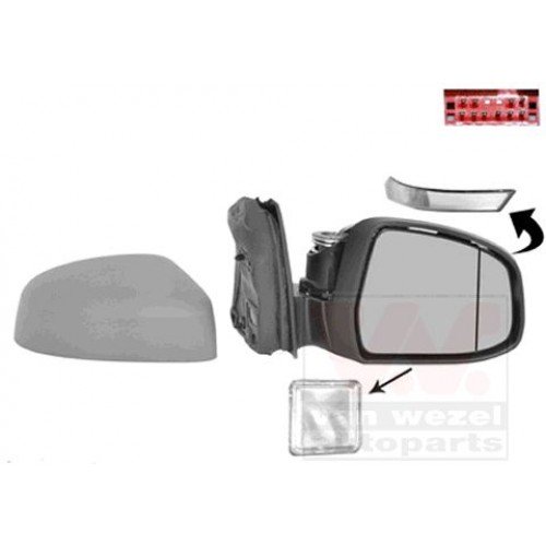 Καθρέπτης Ηλεκτρικός Θερμαινόμενος Ηλεκτρικά Ανακλινόμενος Βαφόμενος Με Φλας Με Αισθητήρα FORD FOCUS 2014 - 2018 Δεξιά 320107501