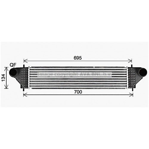 ΨΥΓΕΙΟ INTERCOOLER 2.2 DiD ΠΕΤΡΕΛΑΙΟ (615x142x62) MITSUBISHI OUTLANDER 2013 - 2016 550106200