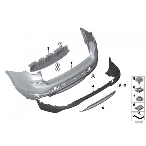 Προφυλακτήρας Βαφόμενος BMW X3 2014 - Πίσω 153103650