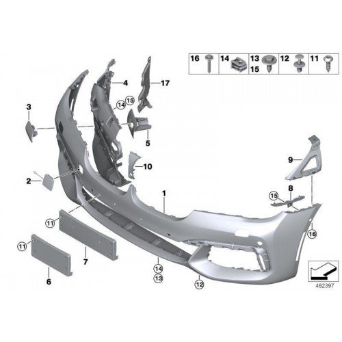 Προφυλακτήρας Βαφόμενος Με ParkTronic BMW 7 Series 2015 - ( G11 )( G12 ) Εμπρός 158203615