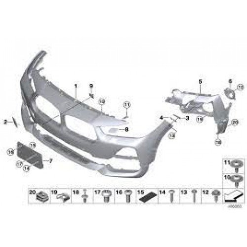 Προφυλακτήρας Βαφόμενος Με ParkTronic BMW X2 2017 - Εμπρός 165003610