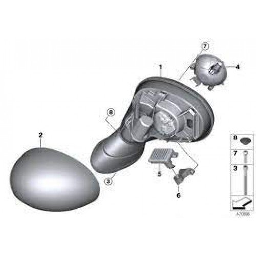 Καθρέπτης Ηλεκτρικός Θερμαινόμενος Βαφόμενος MINI COUNTRYMAN 2017 - ( F60 ) Δεξιά 696007501