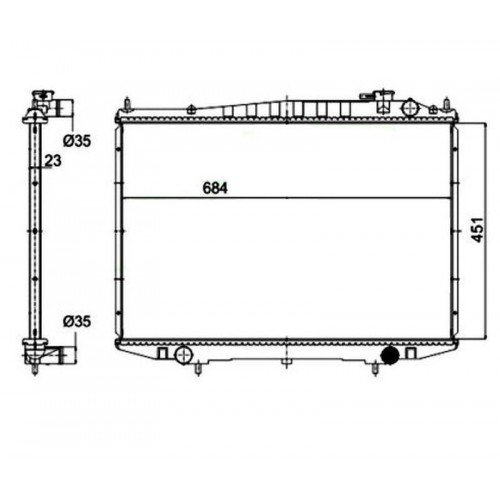 Ψυγείο Νερού NISSAN D22 1998 - 2001 013106315