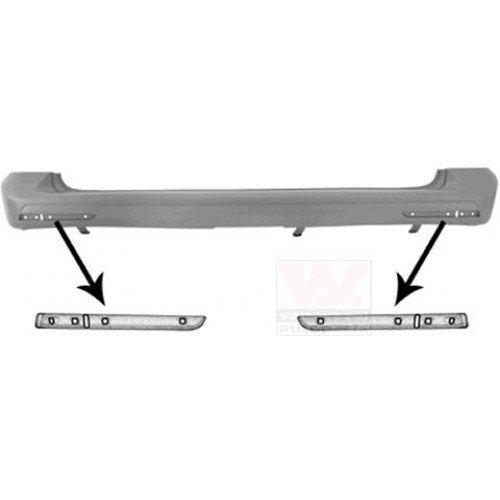 Προφυλακτήρας Βαφόμενος VW TRANSPORTER 2010 - 2015 ( 7H ) ( T5 ) Πίσω 879003610