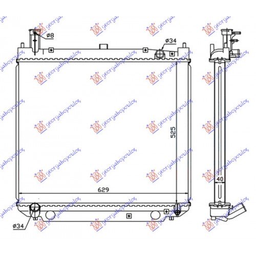 Ψυγείο Νερού TOYOTA HIACE 1996 - 2006 ( XH10 ) 012006310