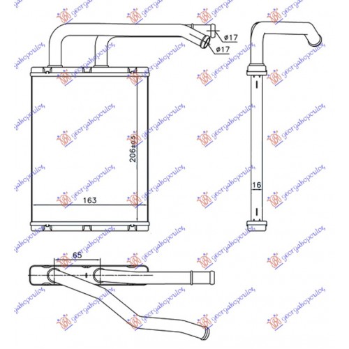 Ψυγείο Καλοριφέρ MAZDA 6 2002 - 2006 ( GG )( GY ) 025006500