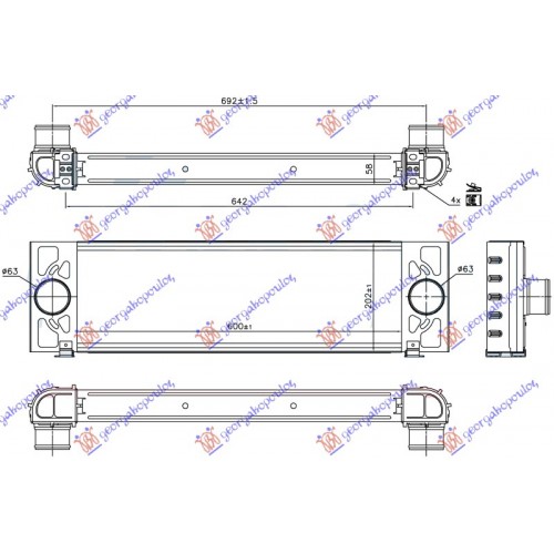 Ψυγείο Intercooler FORD TRANSIT 2006 - 2012 029706220