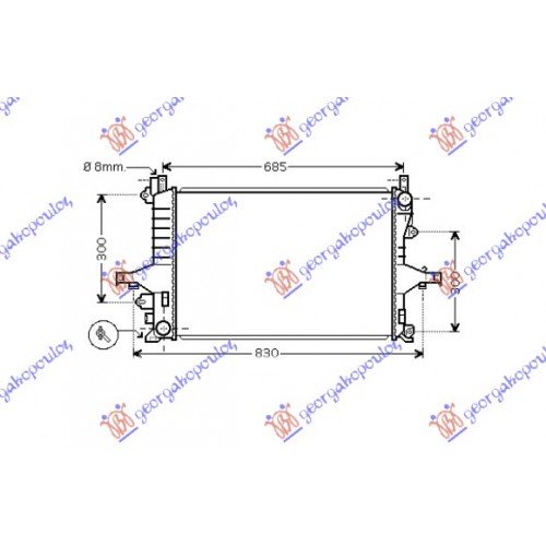 Ψυγείο Νερού VOLVO S80 1999 - 2006 ( TS ) ( XY ) 040606310