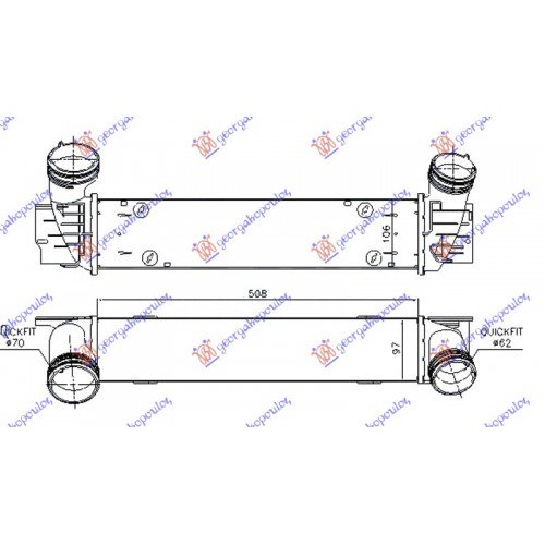 Ψυγείο Intercooler BMW X1 2009 - 2012 ( E84 ) 150006240