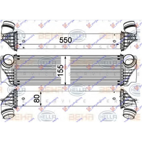 Ψυγείο Intercooler BMW 5 Series 2014 - 2017 ( F10 ) ( F11 ) 160106220