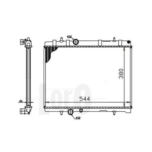 ΨΥΓΕΙΟ ΝΕΡΟΥ 1.6-2.0 HDI ΠΕΤΡΕΛΑΙΟ +/-A/C ΜΗΧΑΝΙΚΟ (380x549) CITROEN C5 2008 - 2012 085706360
