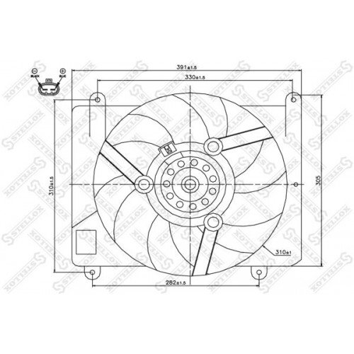 Βεντιλατέρ Νερού ALFA ROMEO 147 2000 - 2004 ( 937 ) 019406450