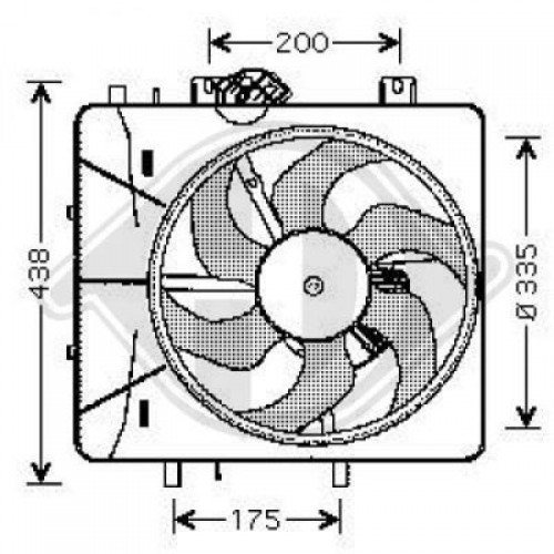 Βεντιλατέρ Νερού CITROEN C2 2003 - 2008 ( JM ) 019506440