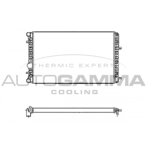 ΨΥΓΕΙΟ ΝΕΡΟΥ 1.4 ΒΕΝΖΙΝΗ (632x415) ΜΕ ΣΩΛΗΝΑΚΙ VW FOX 2005 - 2012 ( 5Z1 ) 031806340