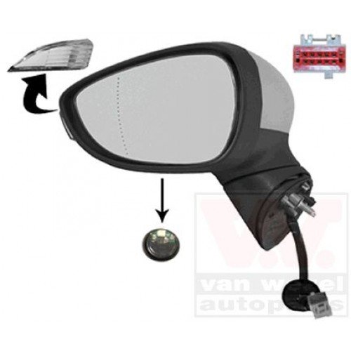 Καθρέπτης Ηλεκτρικός Θερμαινόμενος Ηλεκτρικά Ανακλινόμενος Βαφόμενος Με Φλας Φως Ασφαλείας FORD FIESTA 2013 - 2016 324007492