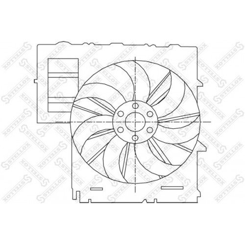 ΒΕΝΤΙΛΑΤΕΡ ΨΥΓΕΙΟΥ ΝΕΡΟΥ ΚΟΜΠΛΕ 4.4-4.8 (500mm) BMW X5 2000 - 2004 ( Ε53 ) 031306440