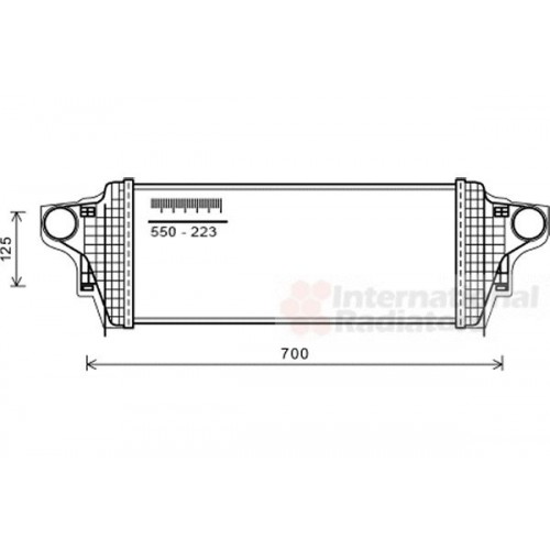 ΨΥΓΕΙΟ INTERCOOLER 3.0 (280-300-350 CDi) ΠΕΤΡΕΛΑΙΟ (550x235x50) (ΠΑΡΟΧΕΣ ΣΦΥΚΤΗΡΑ Φ 60) MERCEDES M-CLASS 2005 - 2008 ( W164 ) 052806210