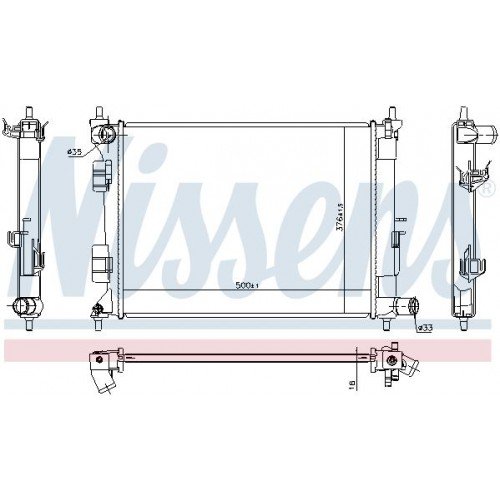 ΨΥΓΕΙΟ 1.2-1.4i ΒΕΝΖΙΝΗ ΜΗΧΑΝΙΚΟ (500x375x16) (NRF) HYUNDAI i20 2018 - 366306340