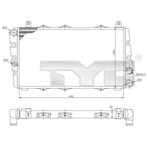 ΨΥΓΕΙΟ 1.3 +A/C (49x28.5) (MAHLE BEHR) VW CADDY 1996 - 2004 ( 9K9A ) 064106335