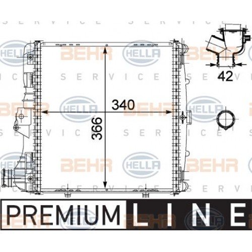 ΨΥΓΕΙΟ 2.7-2.9-S 3.2-S 3.4 ΒΕΝΖ (34x36.6x4.2) BEHR PORSCHE CAYENNE 2003 - 2007 ( 955 ) 652306302