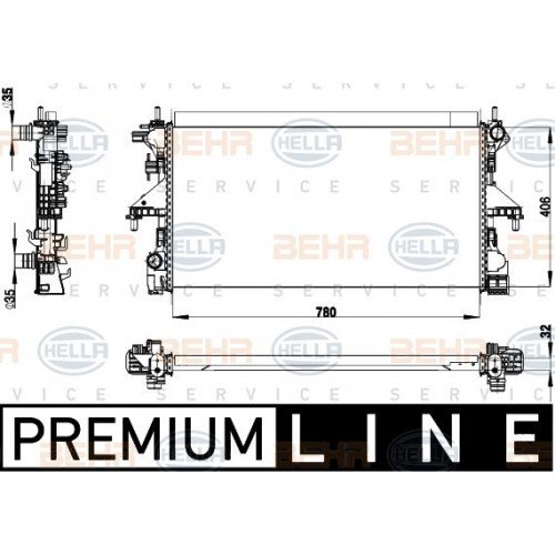 ΨΥΓΕΙΟ ΝΕΡΟΥ 3.0 Hdi ΠΕΤΡΕΛΑΙΟ ΜΗΧΑΝΙΚΟ +AC (780x390x32) PEUGEOT BOXER 2014 - 637006330