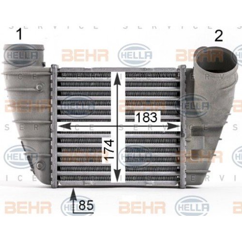 ΨΥΓΕΙΟ INTERCOOLER 1.8T (CUPRA) (185x165x85) SEAT LEON 1999 - 2005 ( 1MZ ) 017106221