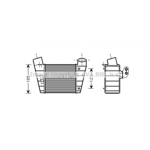 ΨΥΓΕΙΟ INTERCOOLER 1.8T (CUPRA) (185x165x85) SEAT LEON 1999 - 2005 ( 1MZ ) 017106222