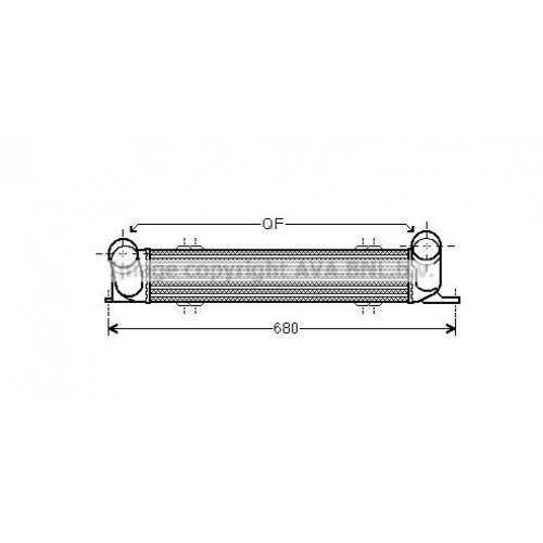 ΨΥΓΕΙΟ INTERCOOLER 2.0 (316D-318D-320D) ΠΕΤΡΕΛΑΙΟ (510x100x84) ΚΟΛΑΡΑ Φ 62/62 BMW 3 Series 2012 - 2014 ( F30/31/34 ) 154206200