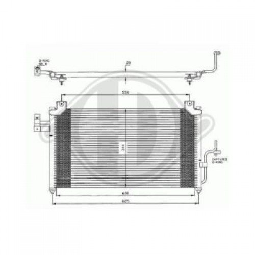 ΨΥΓΕΙΟ A/C ΓΙΑ ΌΛΑ ΒΕΝΖΙΝΗ (625x360x16) MAZDA MPV - PREMACY 1999 - 2006 500606400