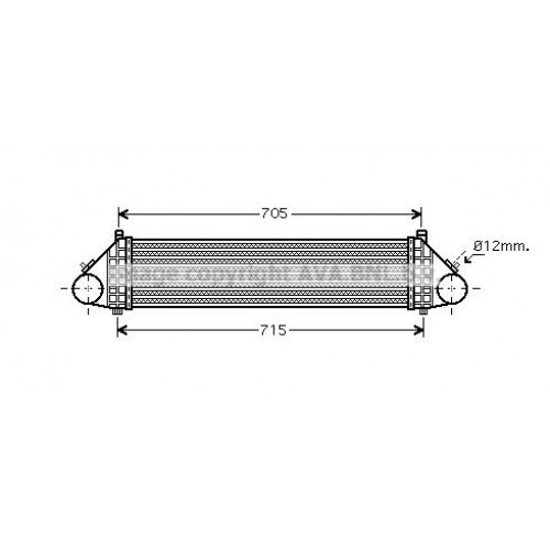 ΨΥΓΕΙΟ INTERCOOLER 2.5T PETROL (647x113x50) VOLVO V50 2007 - 2012 ( MW ) 857006210