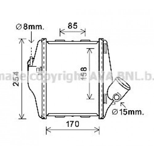 ΨΥΓΕΙΟ INTERCOOLER 0.8 Cdi ΠΕΤΡΕΛΑΙΟ (171x233x50) SMART FORTWO 2012 - 2014 ( 451 ) 549006210