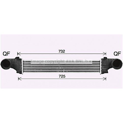 ΨΥΓΕΙΟ INTERCOOLER 2.2-3.0 DIESEL (640x105x72) ΠΑΡΟΧΕΣ Φ76 MERCEDES E CLASS 2002 - 2006 ( W211 ) 018806220