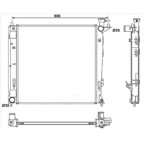 ΨΥΓΕΙΟ 1.7-2.0 CRDi ΠΕΤΡΕΛΑΙΟ ΜΗΧΑΝΙΚΟ (485x485x16) (ΚΟΡΕΑΣ) HYUNDAI ix35 TUCSON 2010 - 2013 ( LM ) 365006360