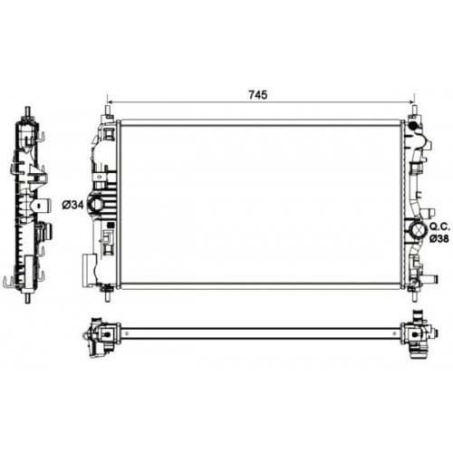 ΨΥΓΕΙΟ 1.7-2.0 ΠΕΤΡΕΛΑΙΟ (68x39,5) (KOYO) OPEL CASCADA 2013 - 612606375