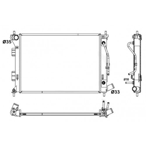 ΨΥΓΕΙΟ ΝΕΡΟΥ 1.6-1.8-2.0 ΒΕΝΖΙΝΗ ΑΥΤΟΜΑΤΟ (550x390x16) HYUNDAI ELANTRA 2011 - 2014 372006340