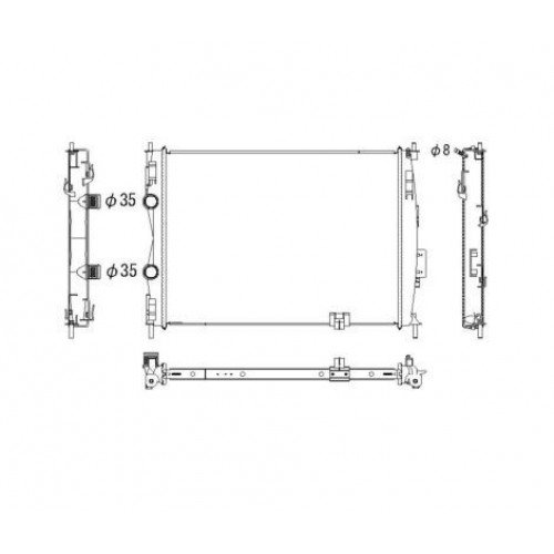 ΨΥΓΕΙΟ ΝΕΡΟΥ 2.0 ΒΕΝΖΙΝΗ ΑΥΤΟΜΑΤΟ (ΣΩΛΗΝΑΚΙ ΔΕΞΙΑ) (590x430x27) NISSAN QASHQAI 2010 - 2013 576006295