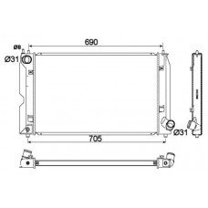 ΨΥΓΕΙΟ ΝΕΡΟΥ 1.4 D4D ΜΗΧΑΝΙΚΟ ΠΕΤΡΕΛΑΙΟ (625x390) (KOYO) TOYOTA COROLLA 2004 - 2007 ( E120 ) 044406325