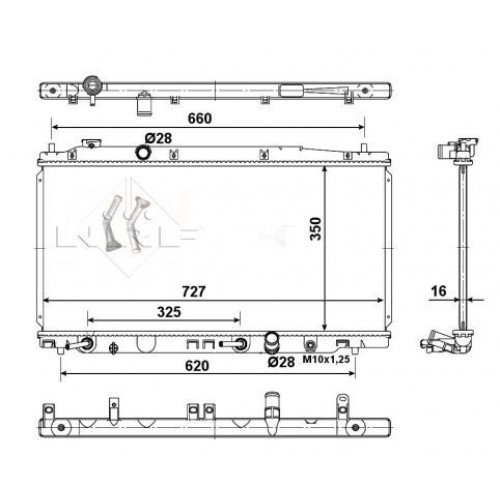 ΨΥΓΕΙΟ ΝΕΡΟΥ 1.4 ΒΕΝΖΙΝΗ ΑΥΤΟΜΑΤΟ (350x711x16) HONDA JAZZ 2008 - 2011 ( GE ) 034906320