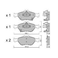 Τακάκια Σετ TOYOTA YARIS 2006 - 2009 ( KL9 ) AISIN BPTO-1002