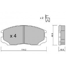 Τακάκια Σετ MITSUBISHI LANCER 1992 - 1995 ( CB ) AISIN BPMI-1904