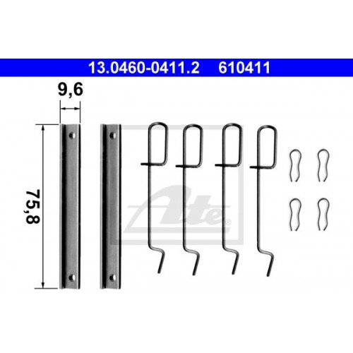 Αξεσουάρ/εξαρτήματα Δισκόφρενο RENAULT 19 1988 -1992 ( B53 ) ( C53 ) ATE 13.0460-0411.2