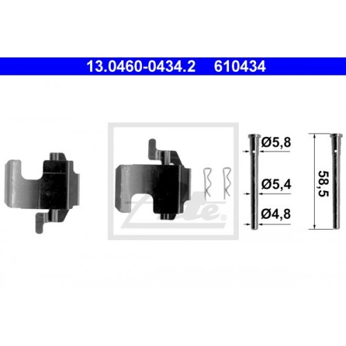 Αξεσουάρ/εξαρτήματα Δισκόφρενο FIAT CINQUECENTO 1992 - 1998 ( 170 ) ATE 13.0460-0434.2