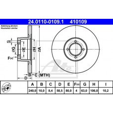 Δισκόπλακες ATE 24.0110-0109.1