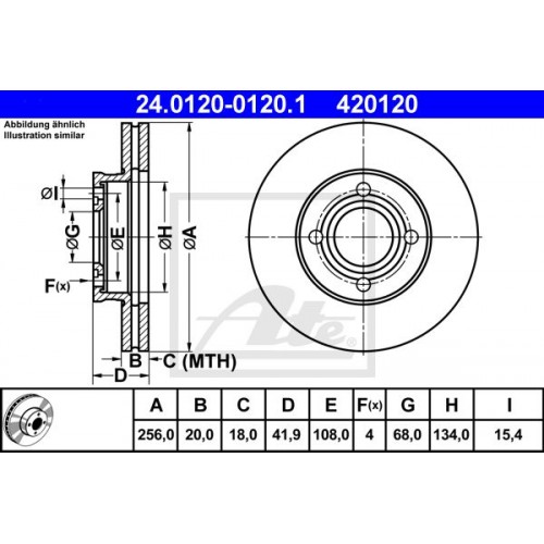 Δισκόπλακες AUDI 80 1979 - 1984 ( 81 ) ( 85 ) ( B2 ) ATE 24.0120-0120.1 Δισκόπλακες AUDI 80 1979 - 1984 ( 81 ) ( 85 ) ( B2 ) ATE 24.0120-0120.1