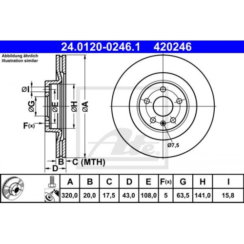 Δισκόπλακες VOLVO XC90 2014 - ATE 24 Δισκόπλακες VOLVO XC90 2014 - ATE 24