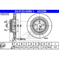 Δισκόπλακες MERCEDES GL CLASS 2013 - 2015 ( X166 ) ATE 24